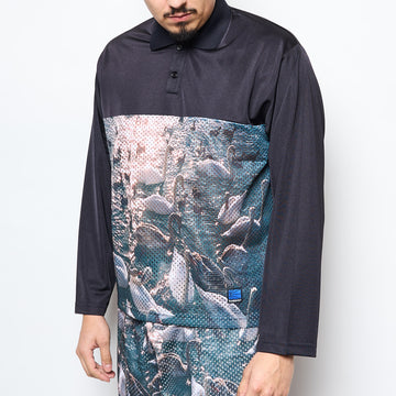 Rassvet - Swan Mesh LS Polo Woven (Black)