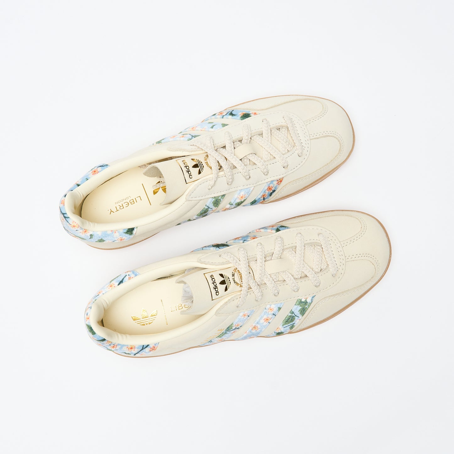 Liberty London x ADIDAS Originals - Gazelle Indoor W (Crew White/Gold Metallic/Tactile Blue)