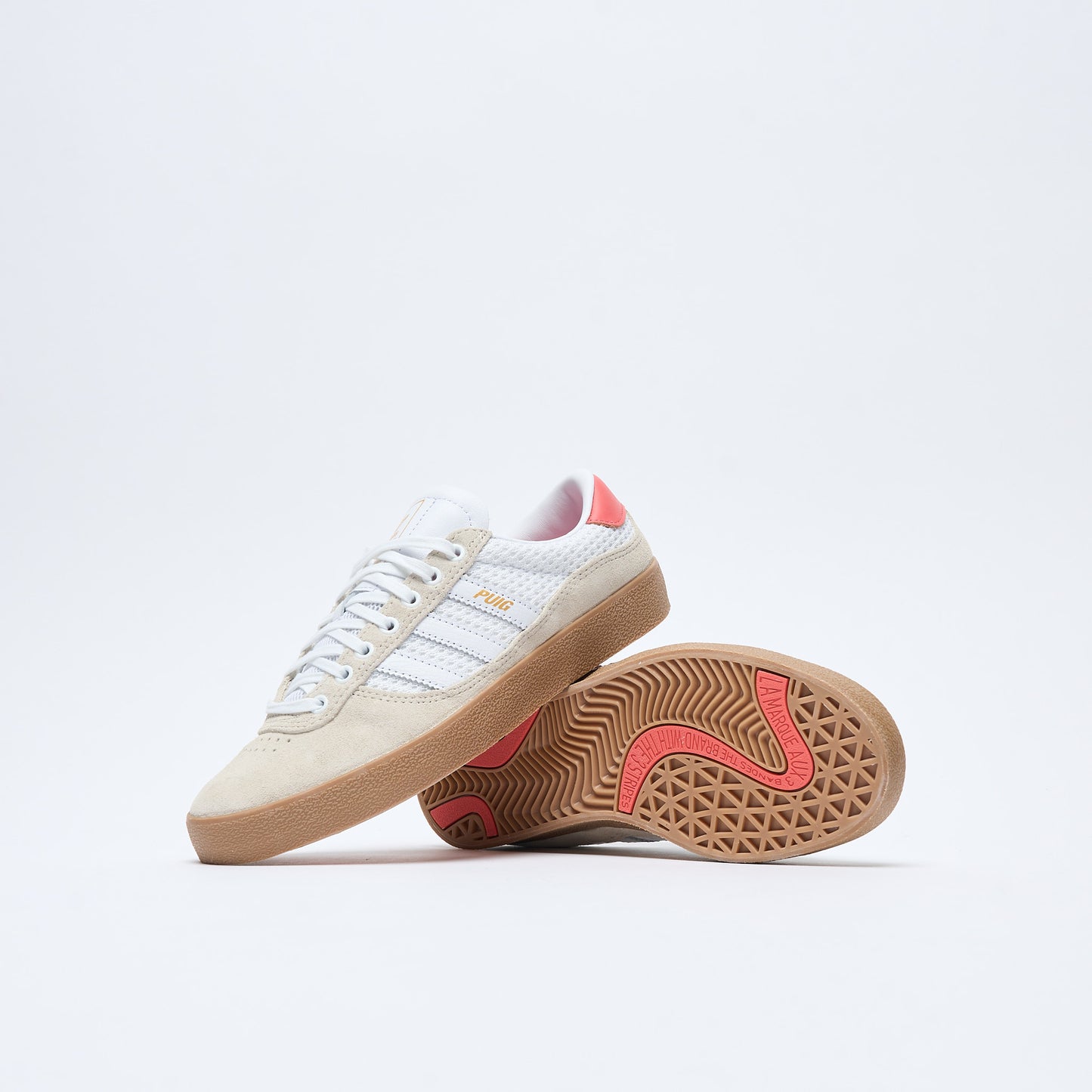 ADIDAS Skateboarding - Puig Indoor (Wonder White/Cloud White/Gum)