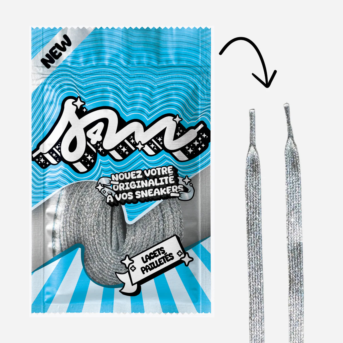 Laces - Sell 4 Me - Glittery Lace (Silver)