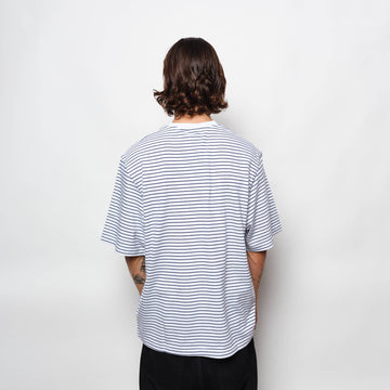Adidas Skateboarding - Yarn Dye Tee (White/Dark Blue)