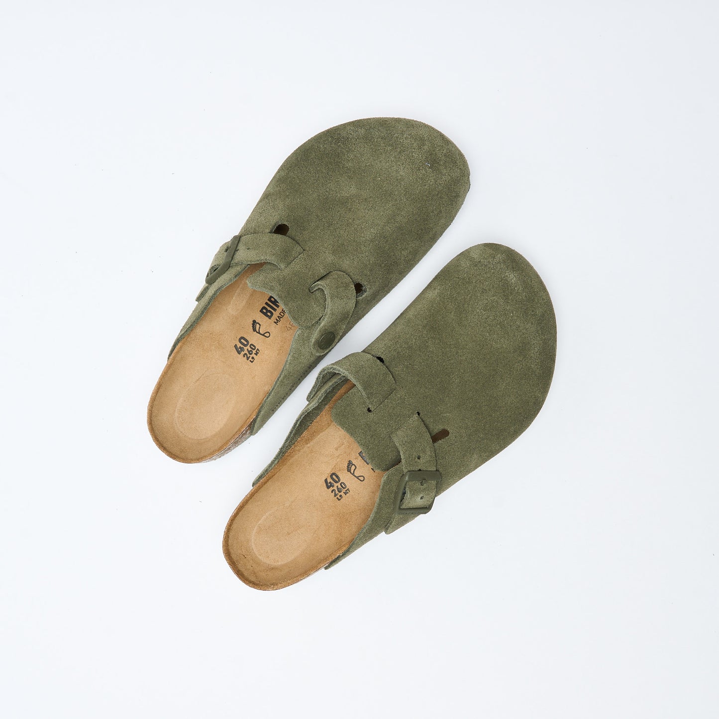Birkenstock - Boston Suede Regular Fit (Thyme)