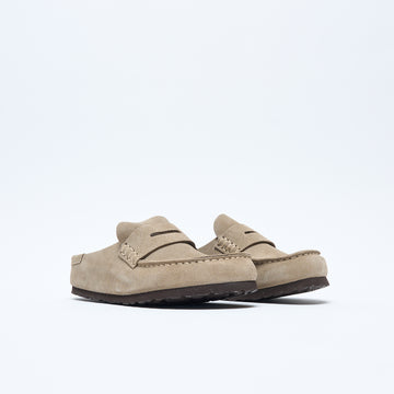 Birkenstock - Naples Wrapped Suede Narrow (Taupe)