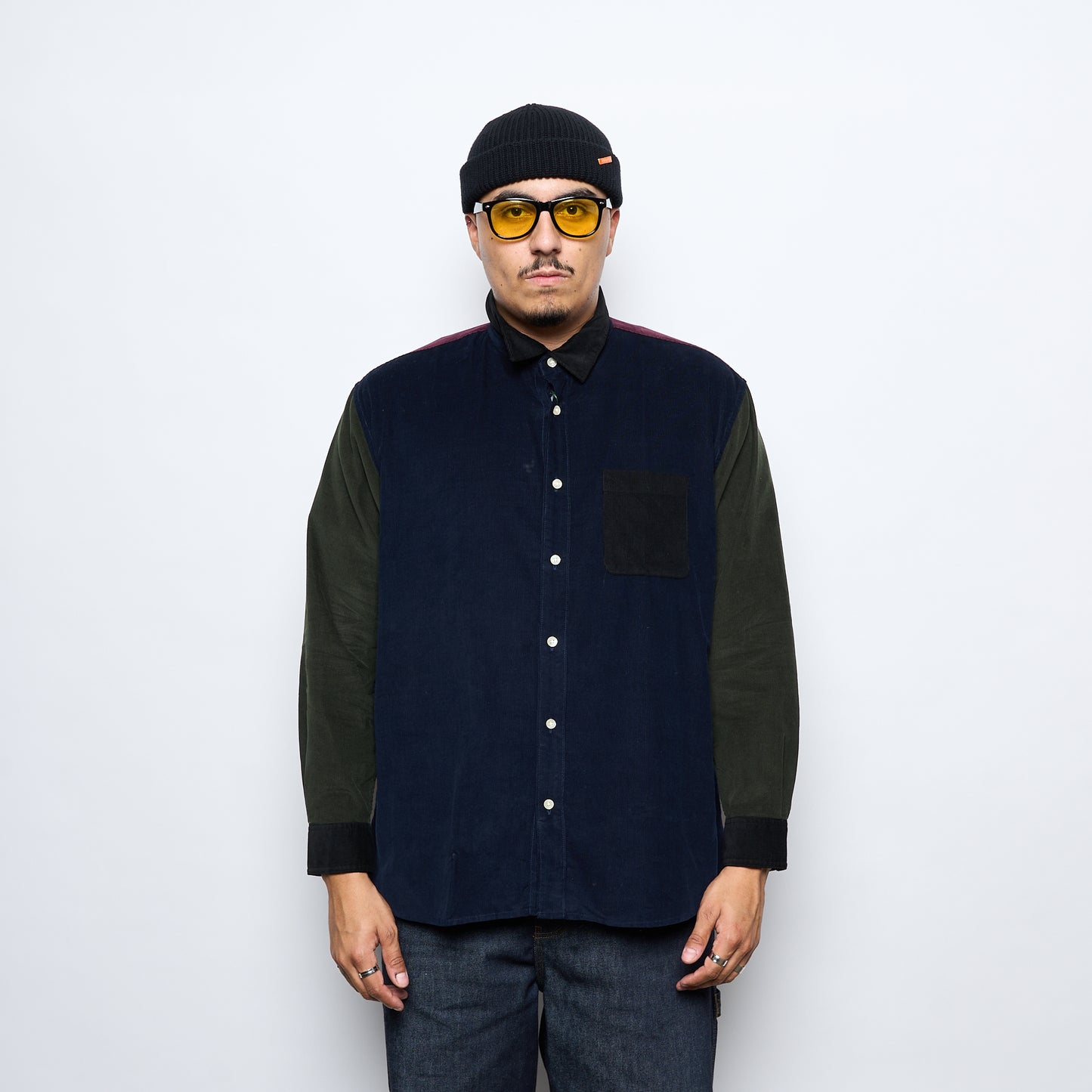 Barbour - Patchwok OS Cord Shirt (Navy)