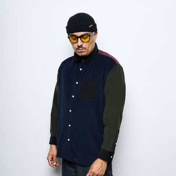 Barbour - Patchwok OS Cord Shirt (Navy)