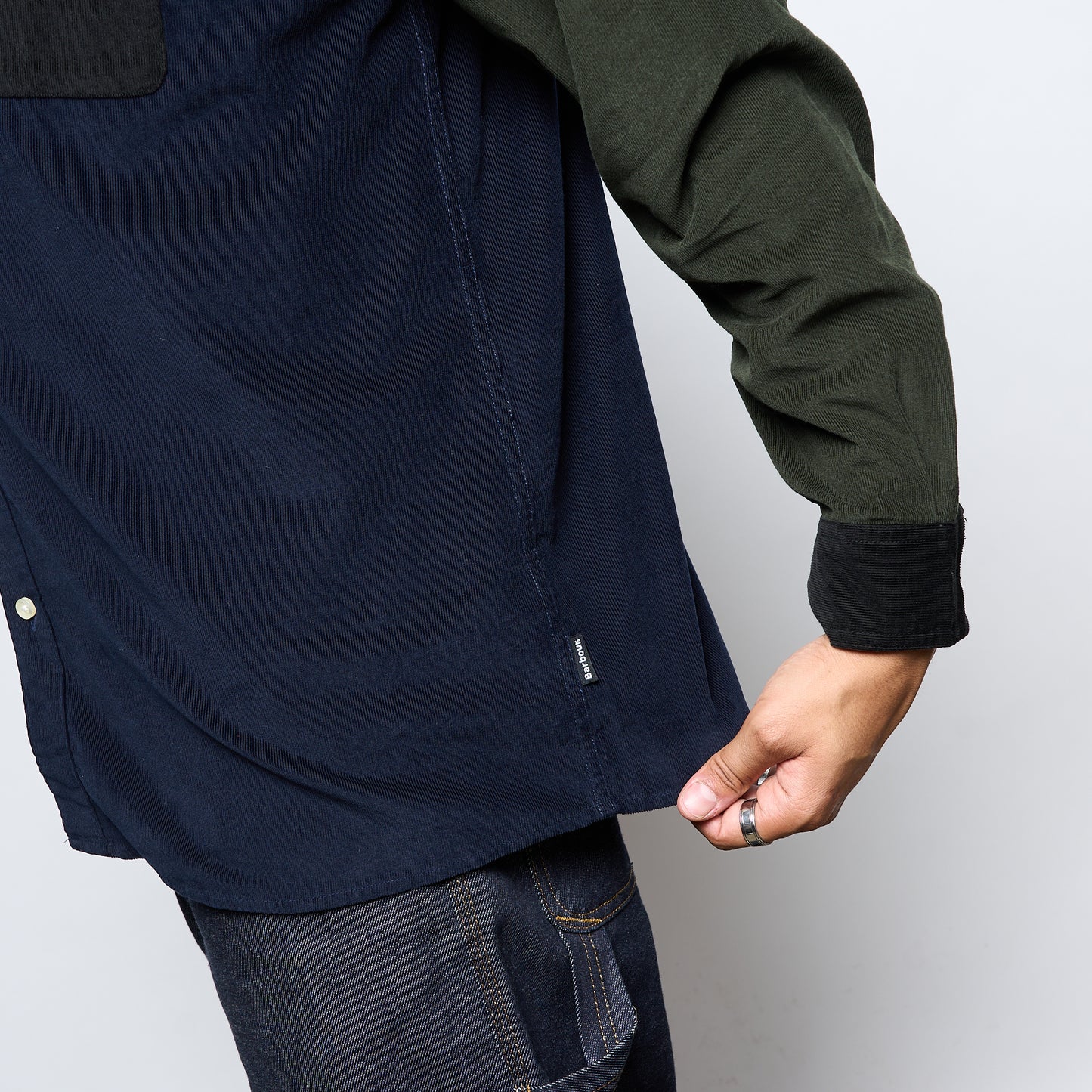 Barbour - Patchwok OS Cord Shirt (Navy)