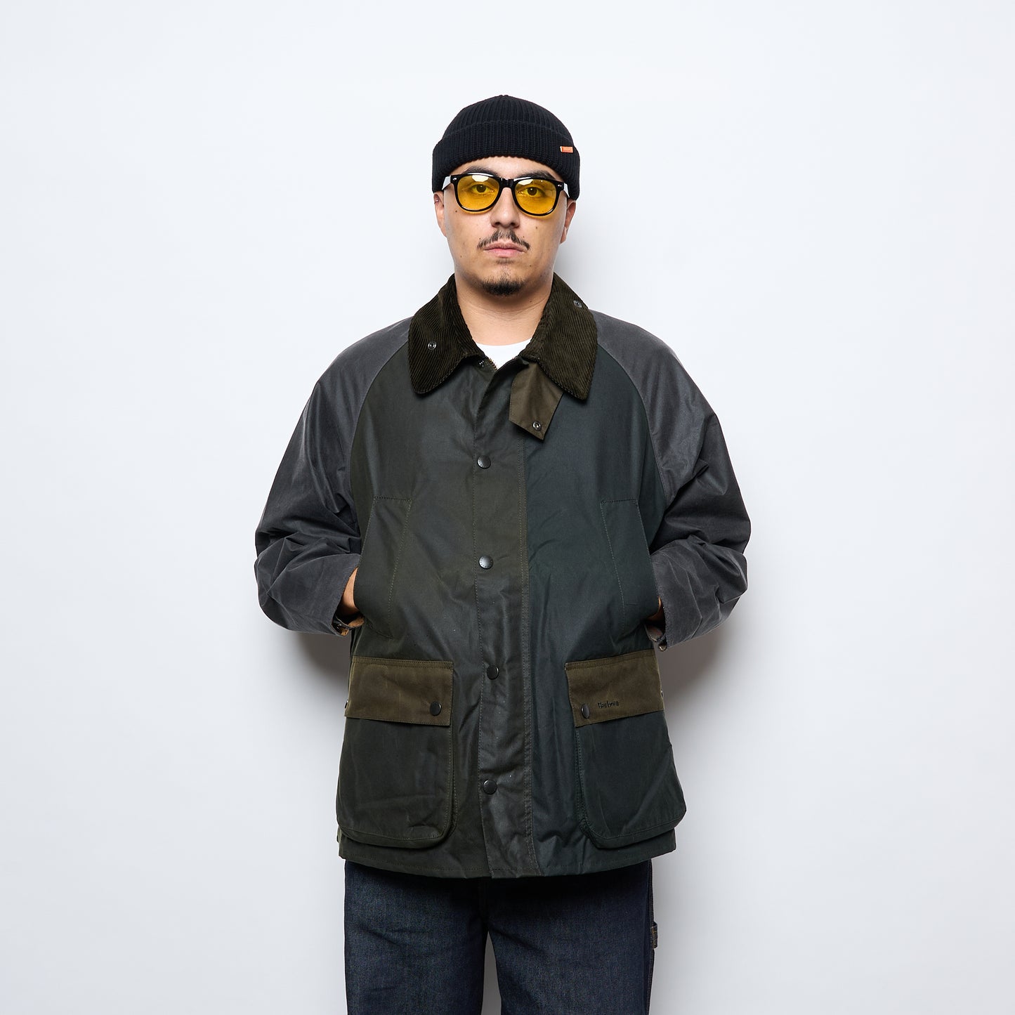 Barbour - Patchwork OS Bedale Wax Jacket (Sage/Multi)