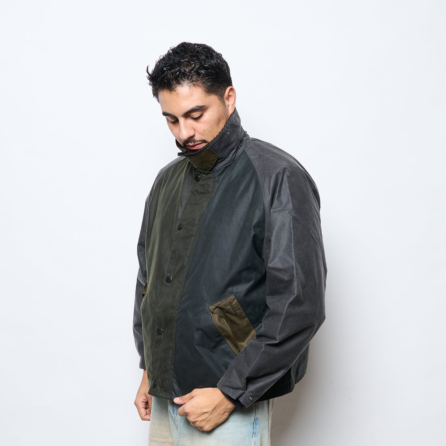 Barbour - Patchwork Transport Wax Jacket (Sage Multi)