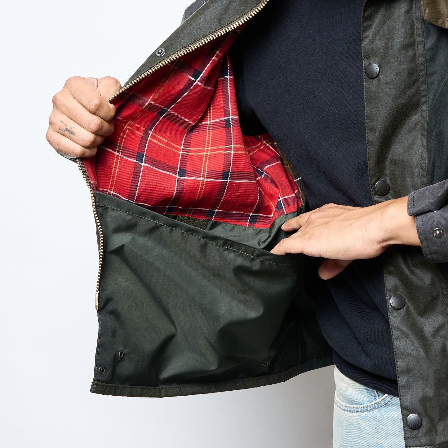 Barbour - Patchwork Transport Wax Jacket (Sage Multi)