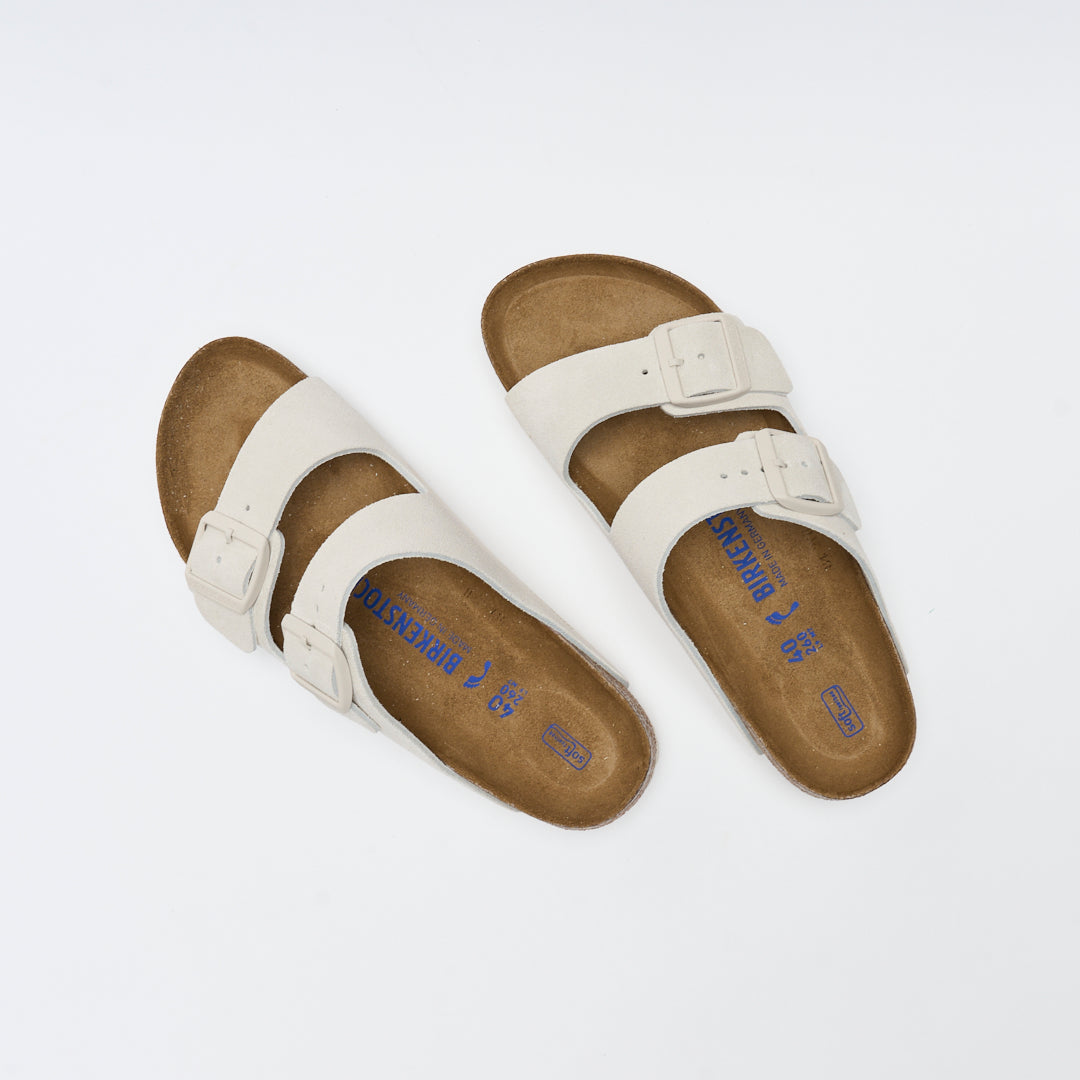 Birkenstock - Arizona SFB VL (Antique White) Narrow fit 