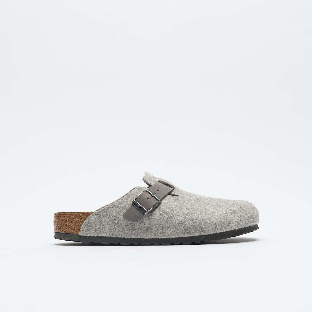 Birkenstock Boston Fe/Le (Light Gray)