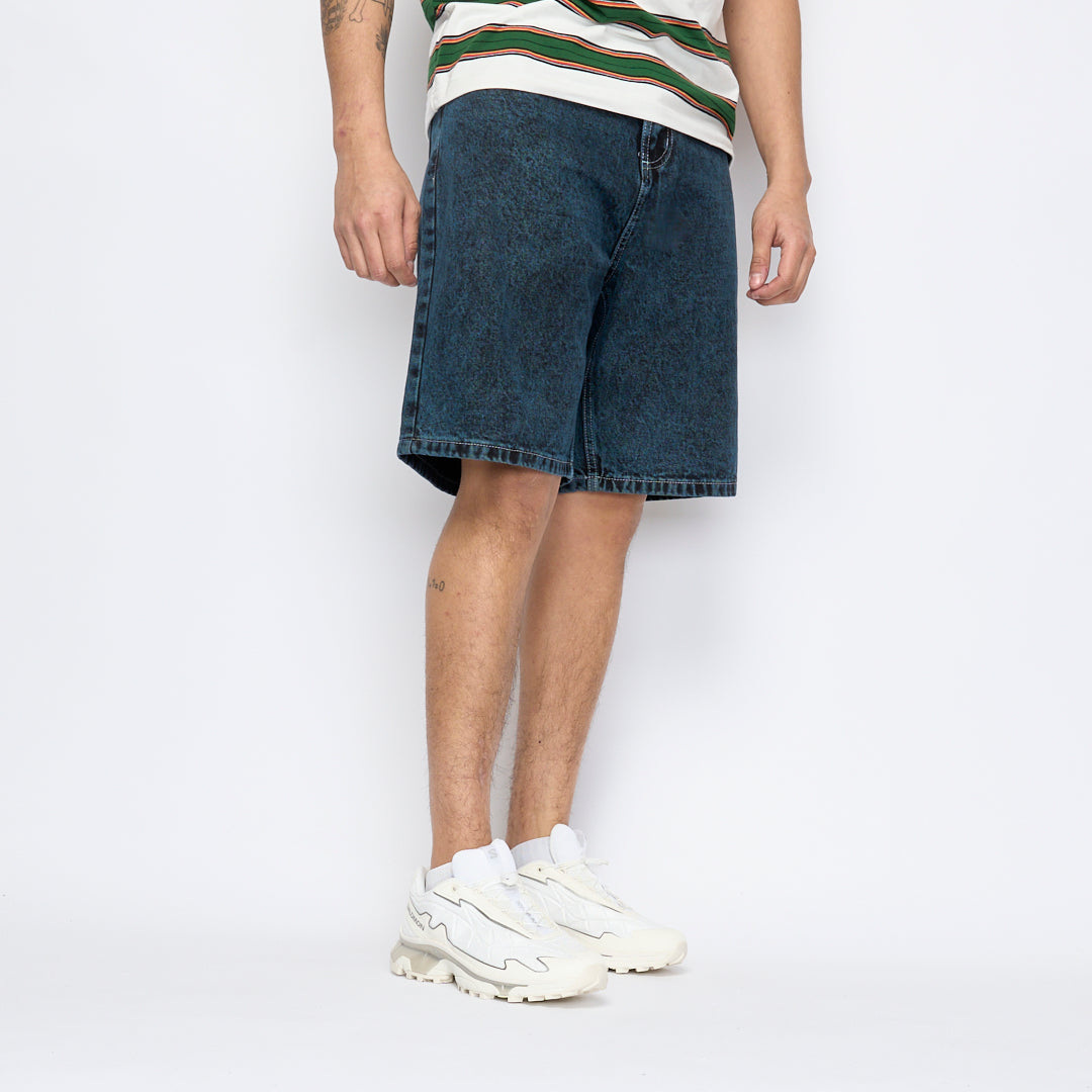 Butter Goods - Applique Denim Shorts (Acid Indigo)