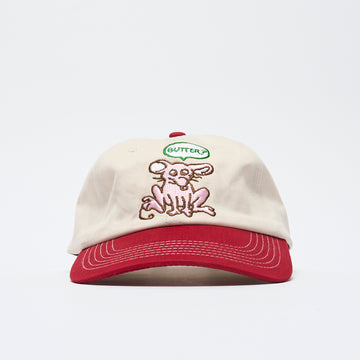Butter Goods - Rodent 6 Panel Cap (Natural/Burnt Red)