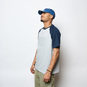 Butter Goods - Harvest Raglan Tee (Navy / Heather)