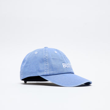 Butter Goods - Rounded Logo 6 Panel Cap (Washed Sky)