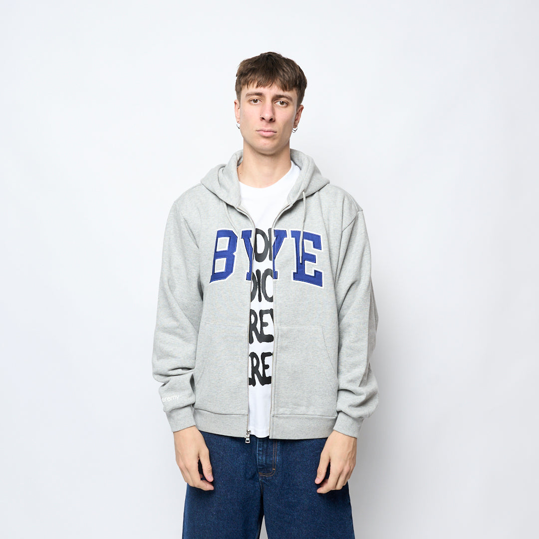 Bye Jeremy - Bye Zip Hoodie (Heather Grey)