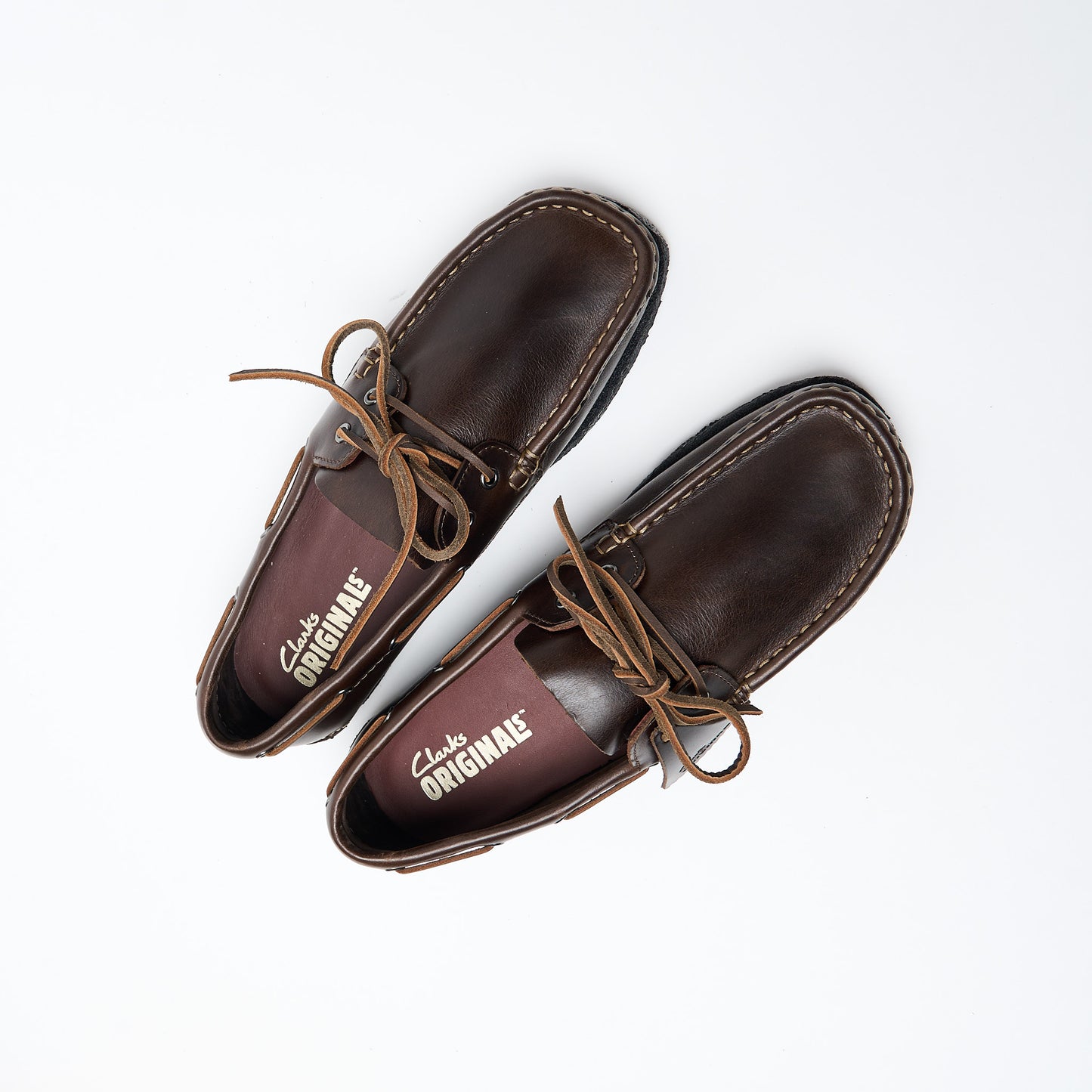 Clarks Originals - Godney Boat Leather (Brown/Black)