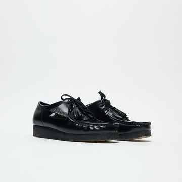 Clarks Originals - Wallabee Hi Shine Leather (Black)