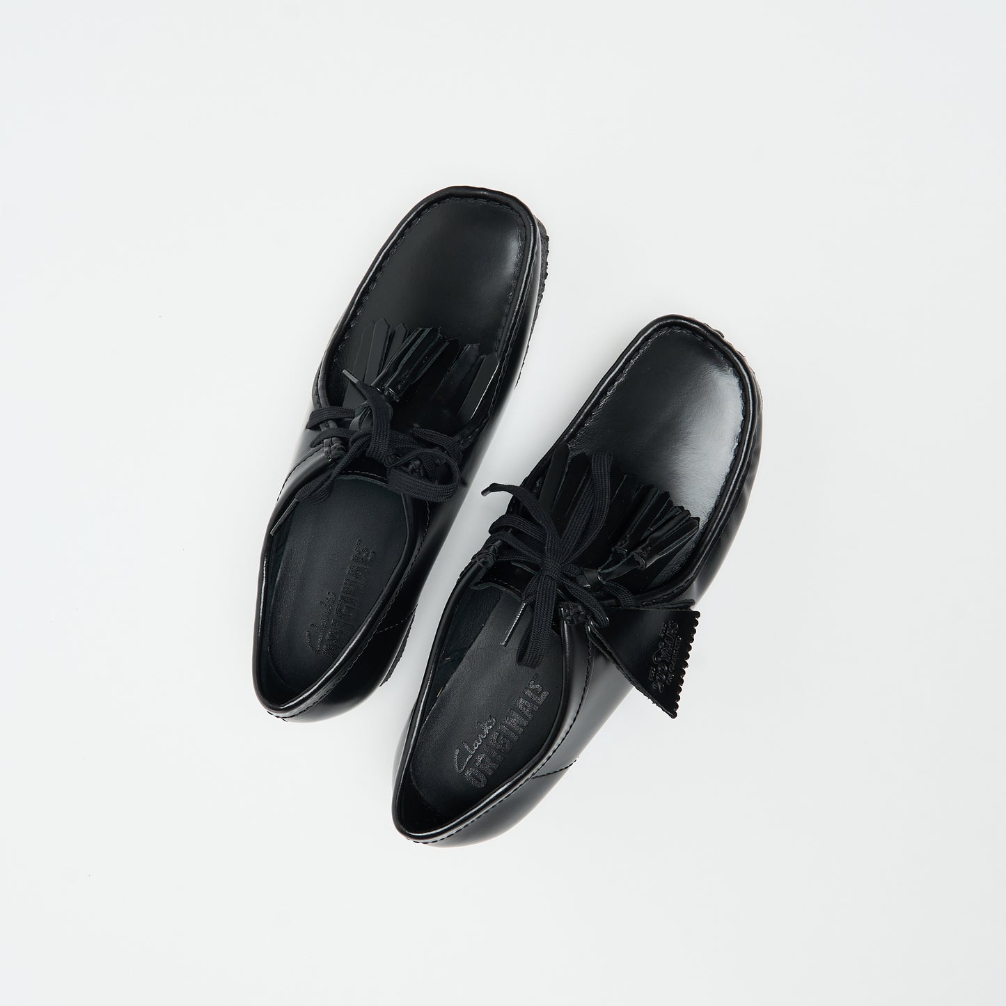 Clarks Originals - Wallabee Hi Shine Leather (Black)