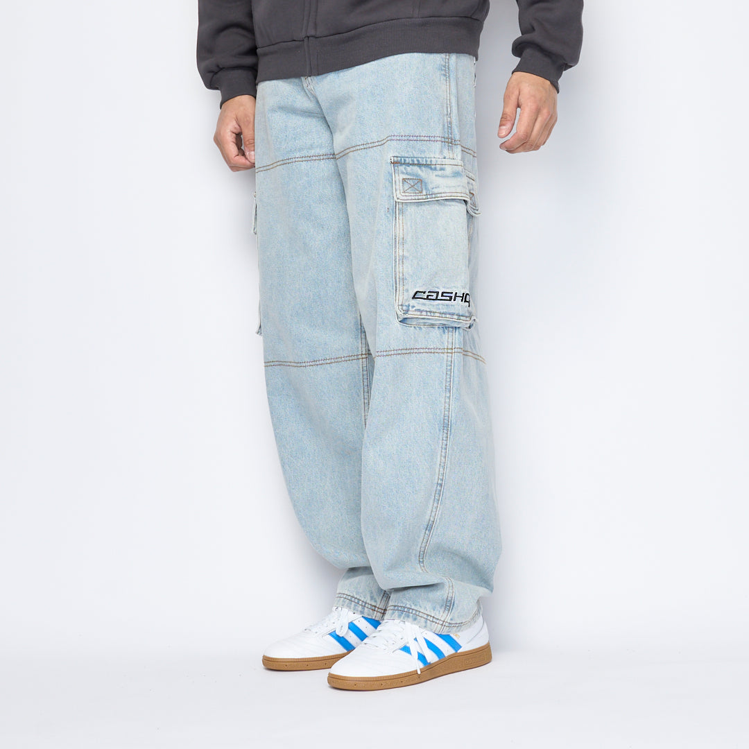 Cash Only - Aleka Cargo Jeans (Light Wash)