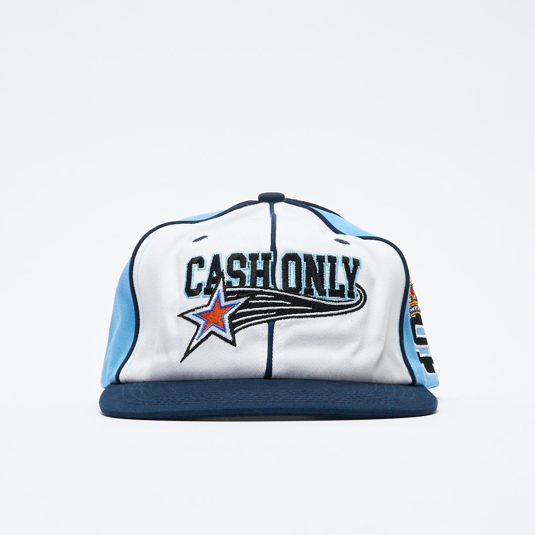 Cash Only - Downtown Snapback Cap (White/Navy/Pale Blue)