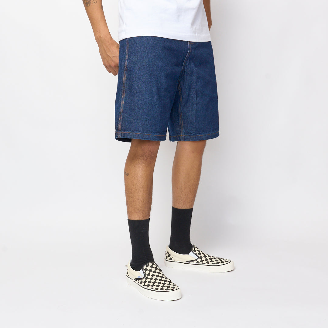 Cash Only - Logo Denim Shorts (Raw Indigo)