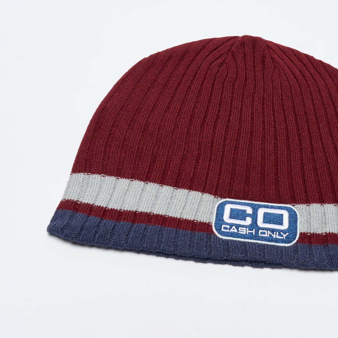 Cash Only - Strike Beanie (Burgundy) Éditeur de texte enrichi