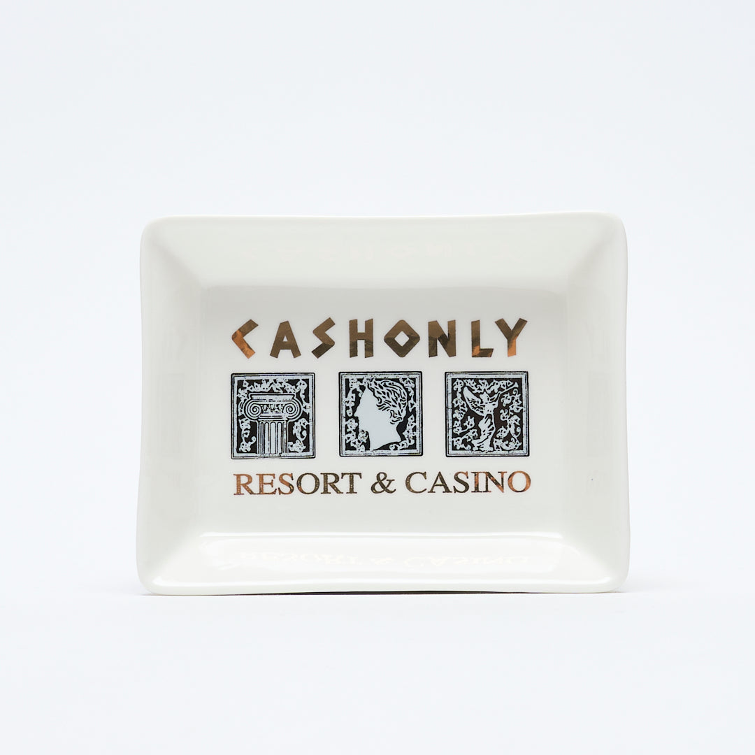 Cash Only - High Rollers Ceramic Tray (White)