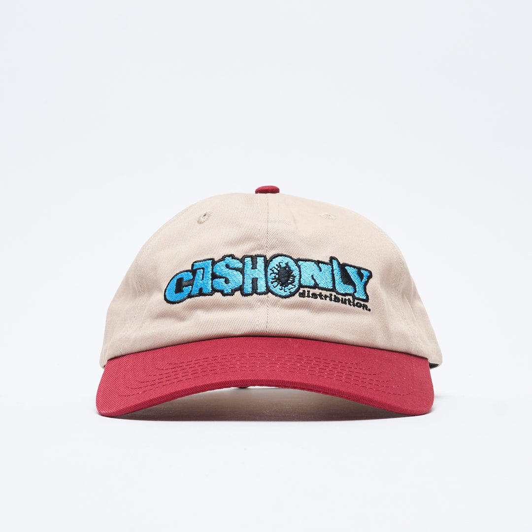 Cash Only - Pay Day Six Panel Cap (Tan/Burgundy)