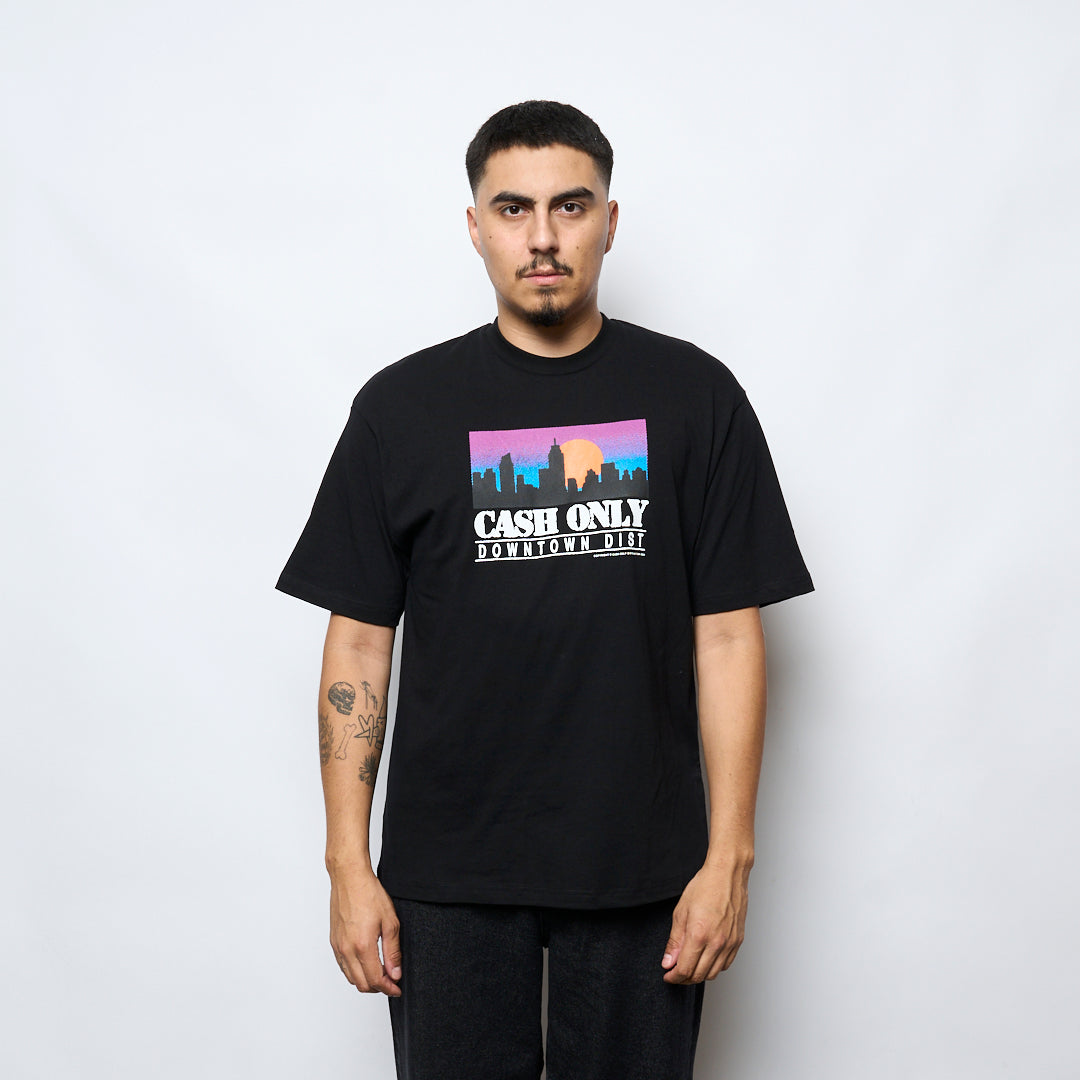 Cash Only - Skyline Tee  (Black)