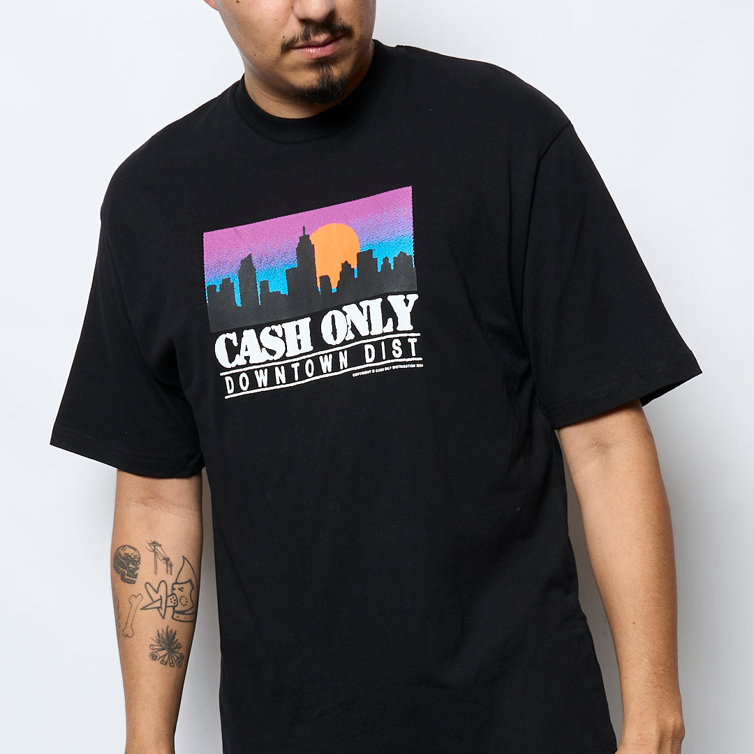 Cash Only - Skyline Tee  (Black)
