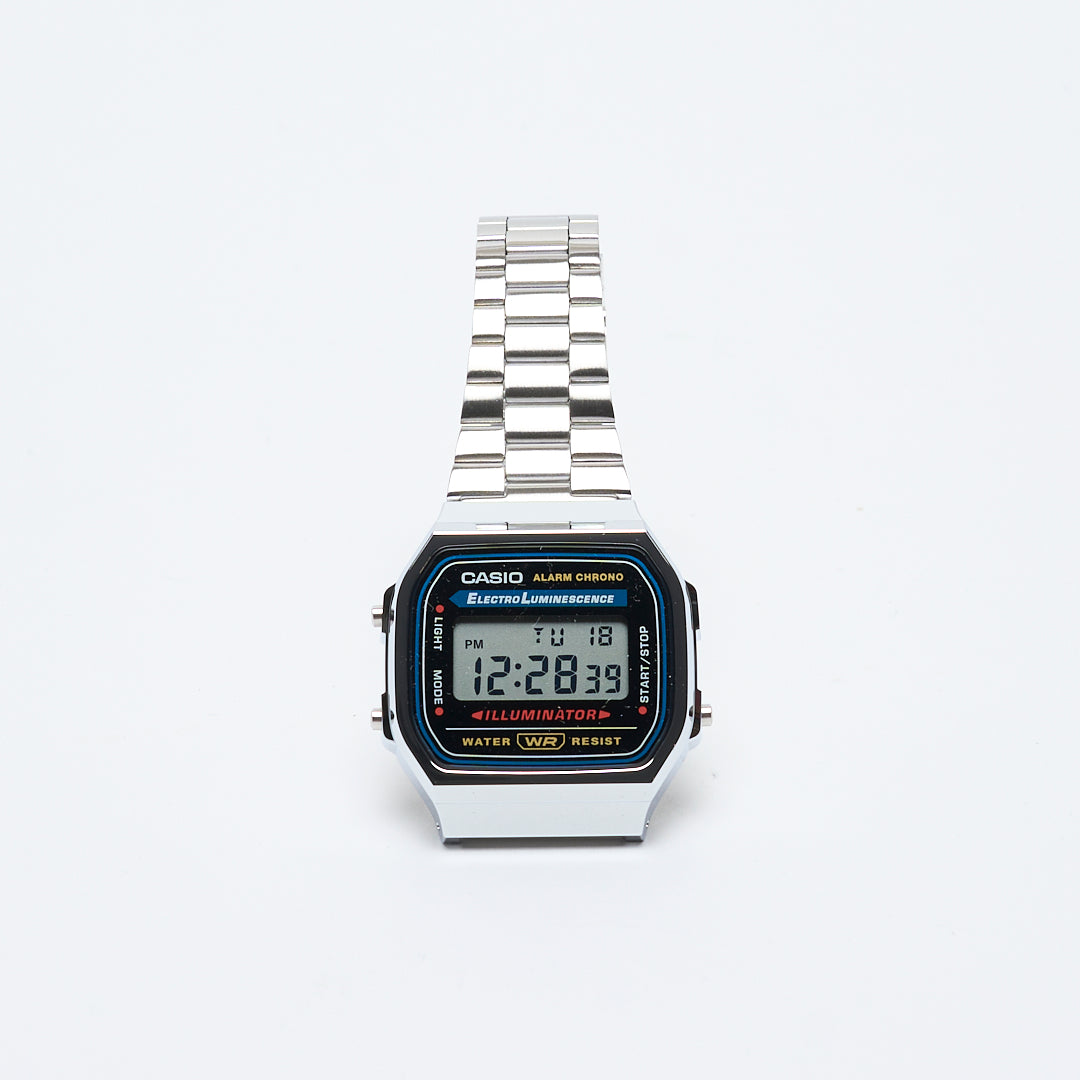 Casio - Vintage Unisex Digital Watch (Silver/Black)