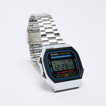 Casio - Vintage Unisex Digital Watch (Silver/Black)