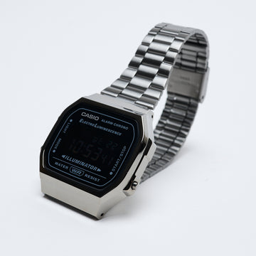 Casio - Vintage Unisex Digital Watch (Silver/Black)