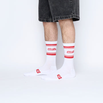 Chaussettes - Milk - Milson Socks "Made In France" SP24 (White/Red)