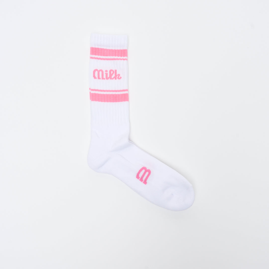 Chaussettes - Milk - Milson Socks "Made In France" SP24 (White/Pink)