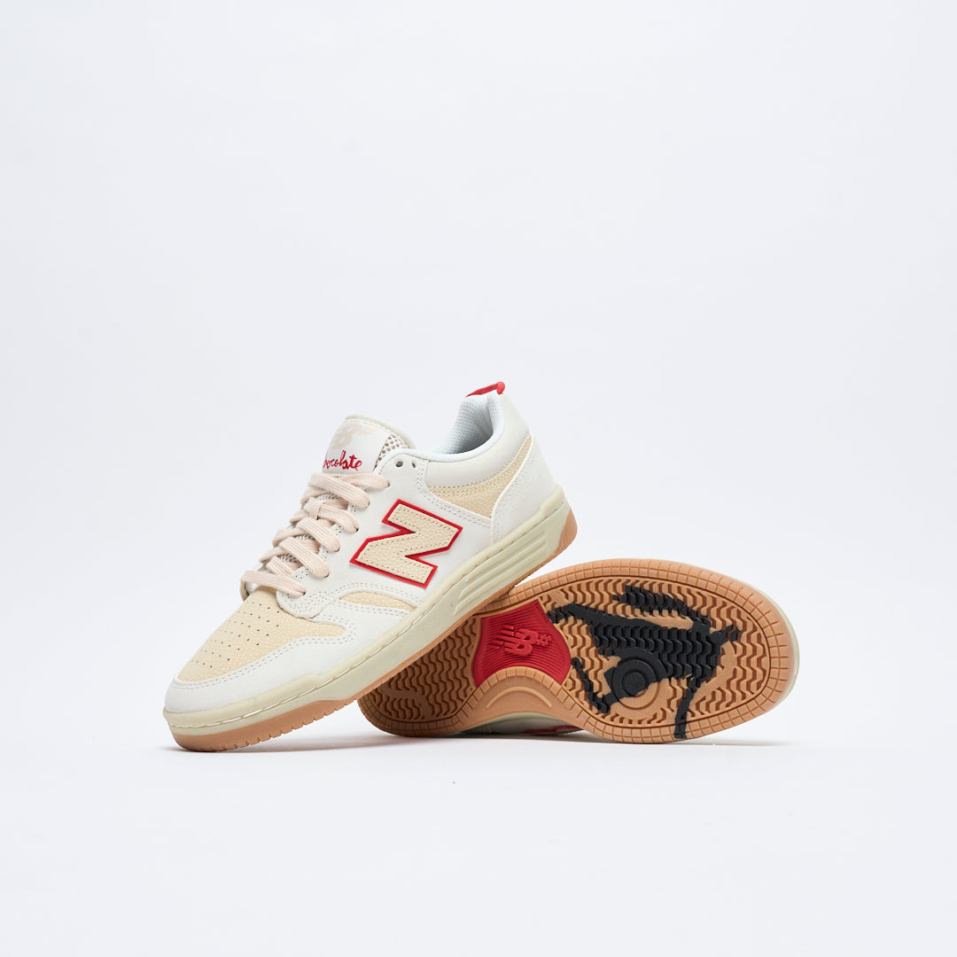 Chocolate Skateboards x NB Numeric - 480 (Sea Salt/Red)