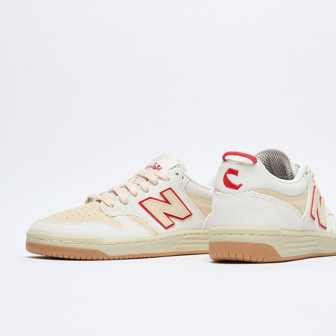 Chocolate Skateboards x NB Numeric - 480 (Sea Salt/Red)