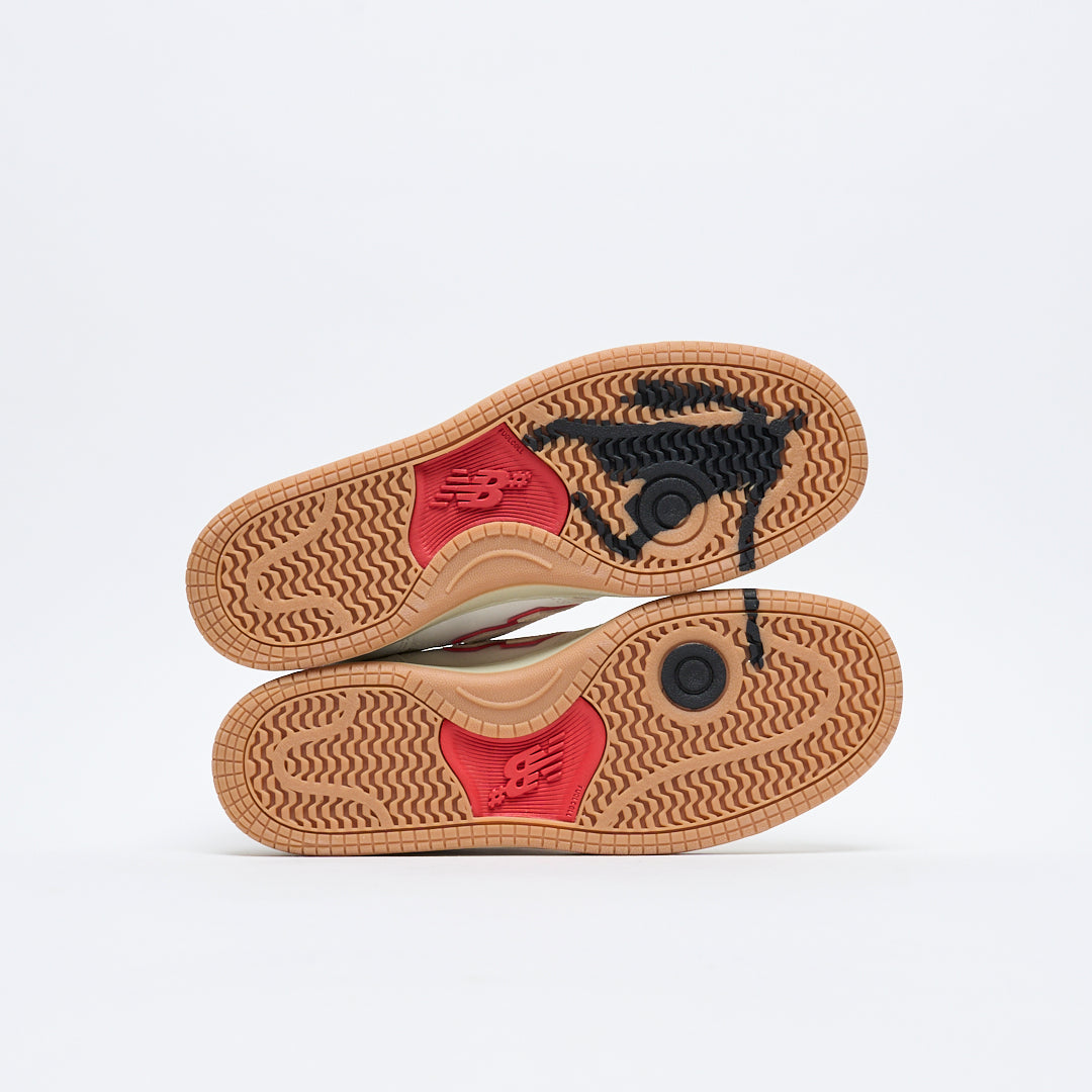Chocolate Skateboards x NB Numeric - 480 (Sea Salt/Red)