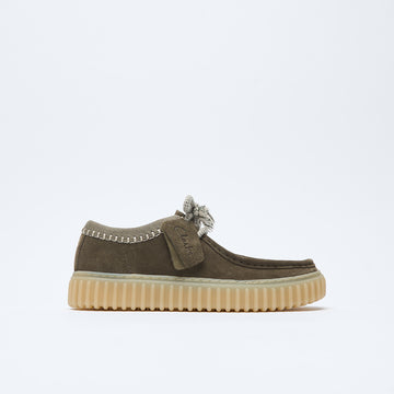 Clarks - Torhill Low Suede (Dark Olive Combi)
