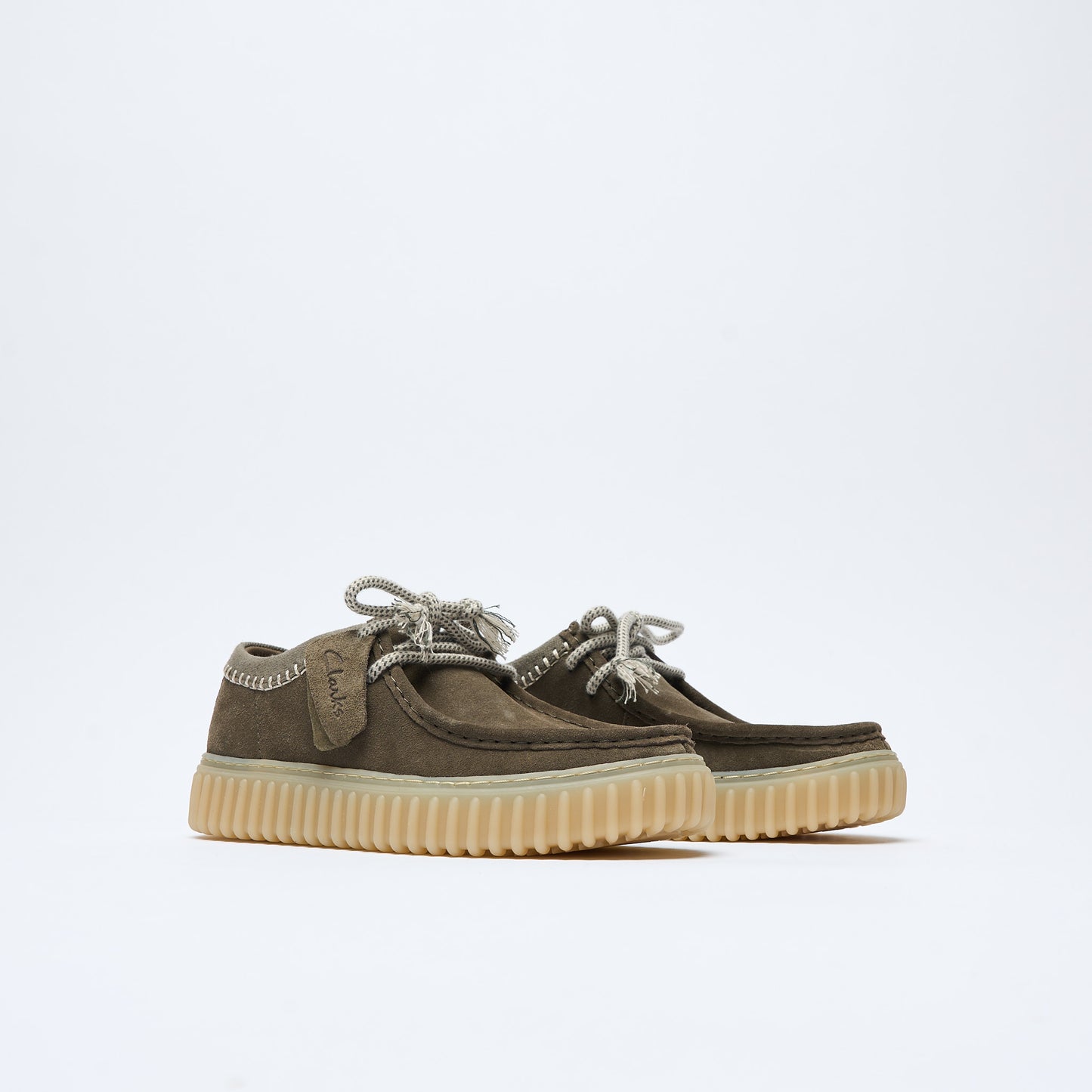 Clarks - Torhill Low Suede (Dark Olive Combi)