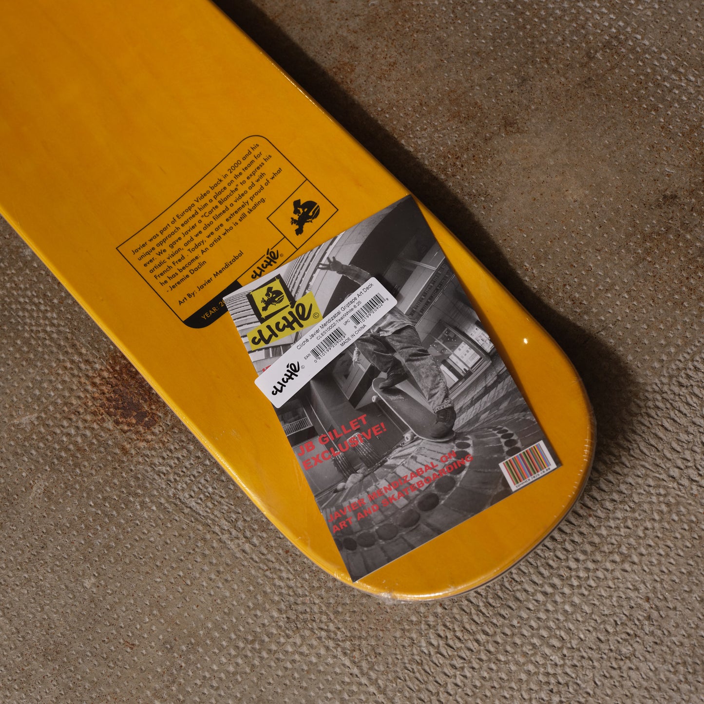 Cliché Skateboards Mendizabal Griptape Art Deck 8.25
