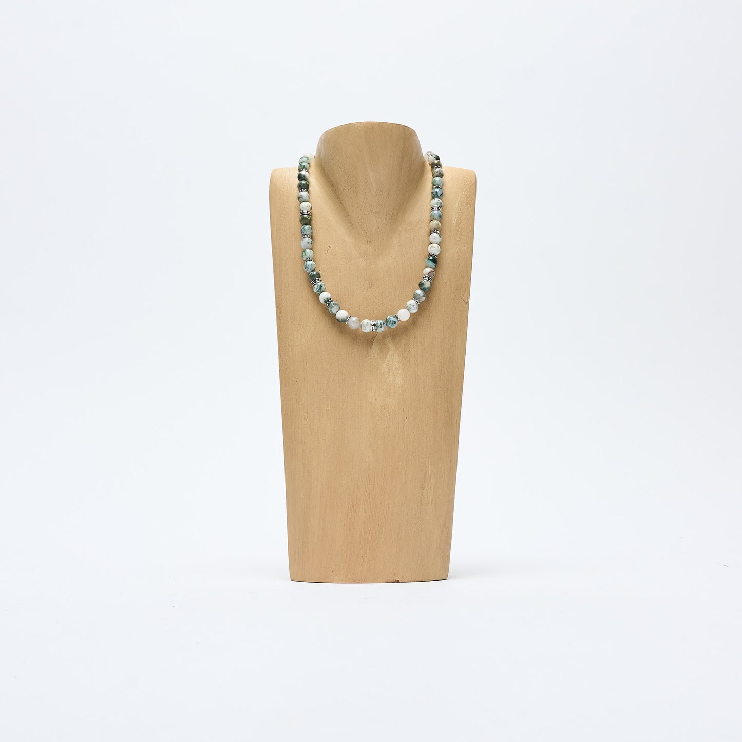 Collier - Quaint Jewelry - Kayu Necklace Small (White/Green)