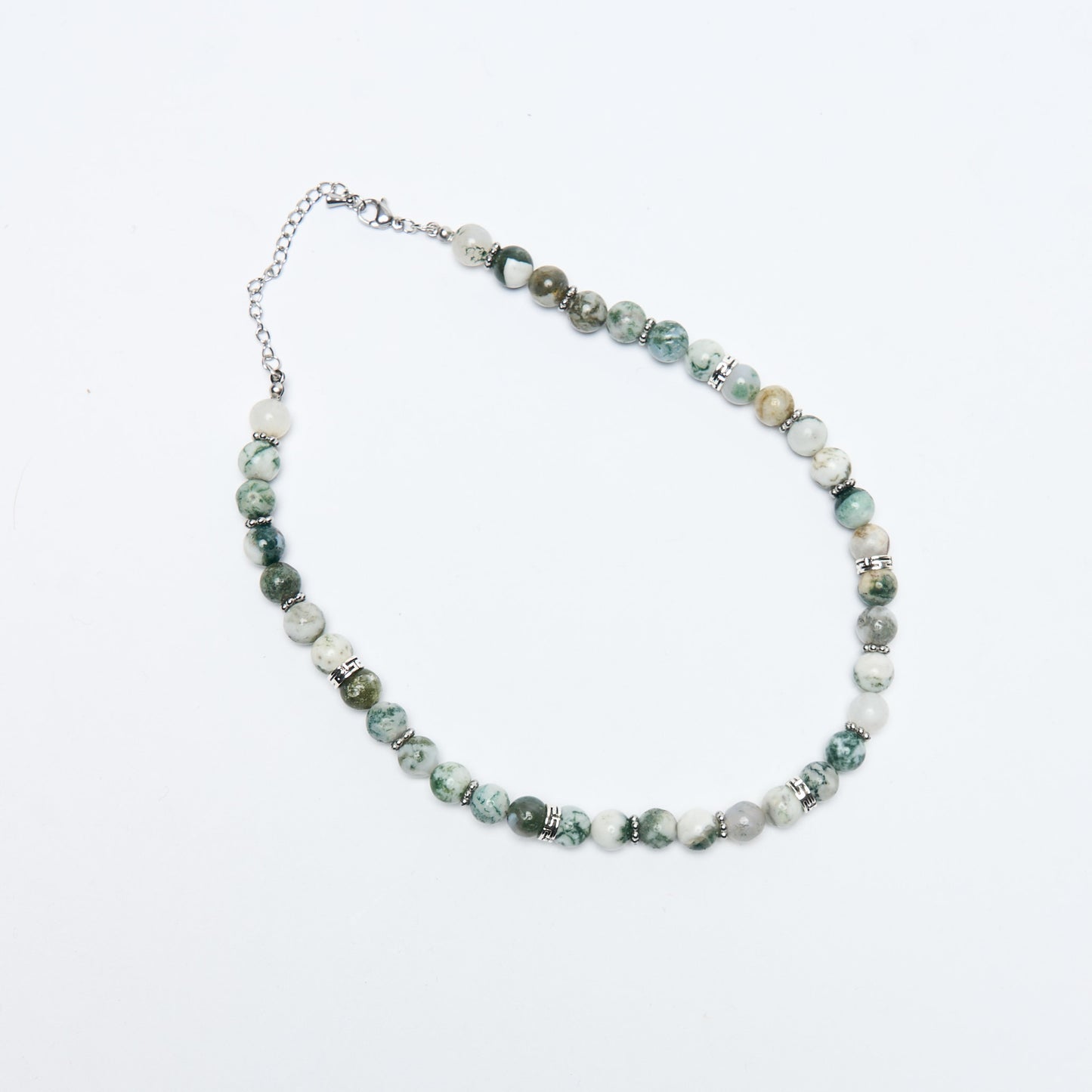 Collier - Quaint Jewelry - Kayu Necklace Small (White/Green)