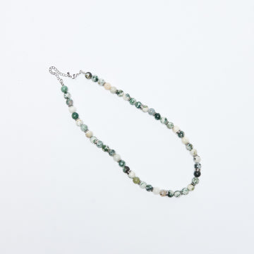 Collier - Quaint Jewelry - Kayu Necklace (White/Green)