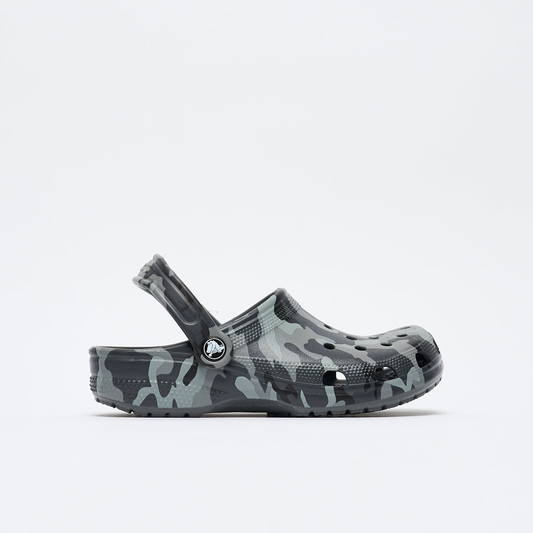 CROCS Classic Printed Camo Clog (Slate Gray/Multi) - Main Image