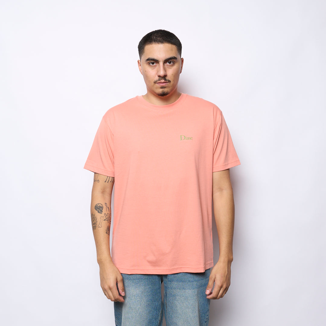 Dime - Classic Small Logo T-Shirt (Pink Clay)