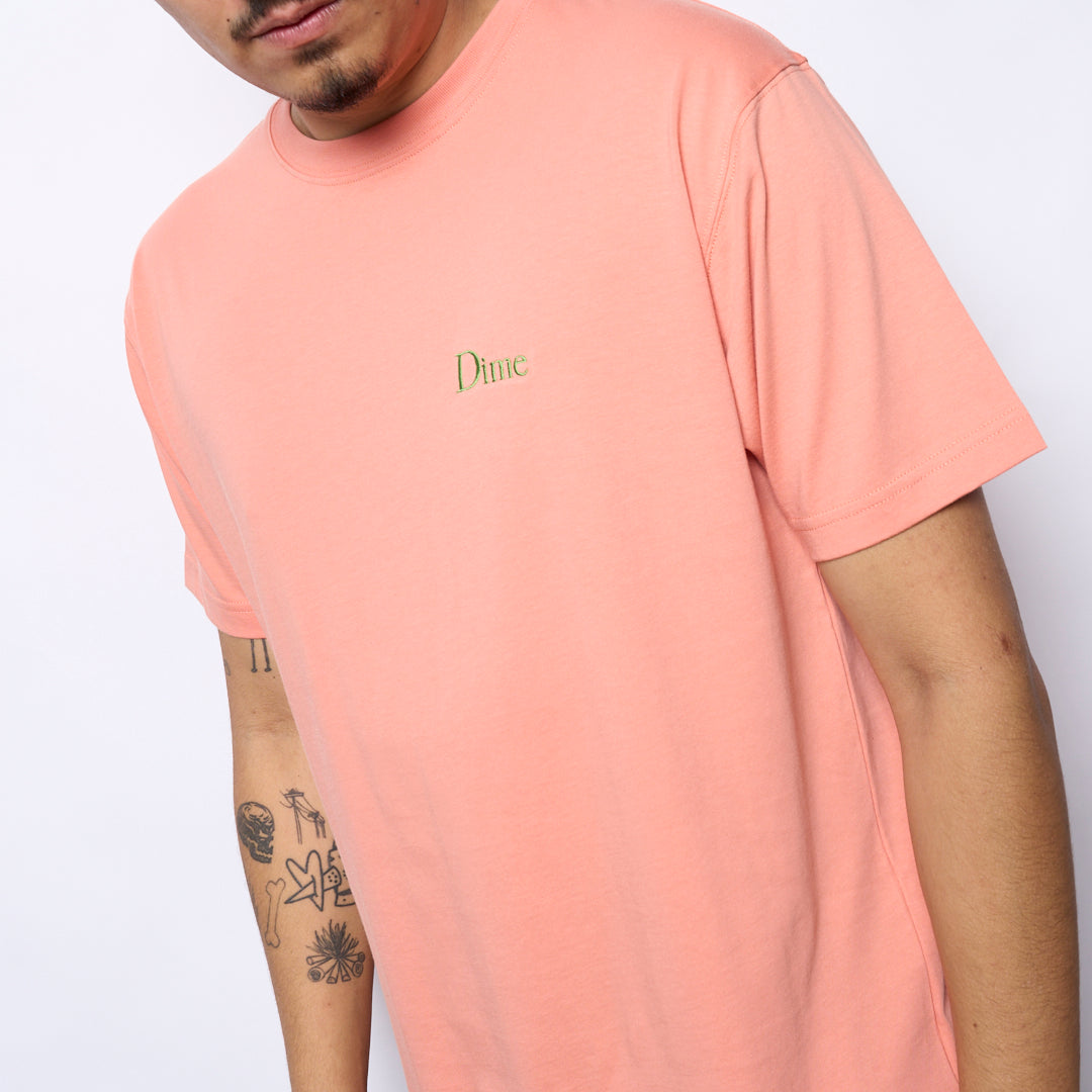Dime - Classic Small Logo T-Shirt (Pink Clay)