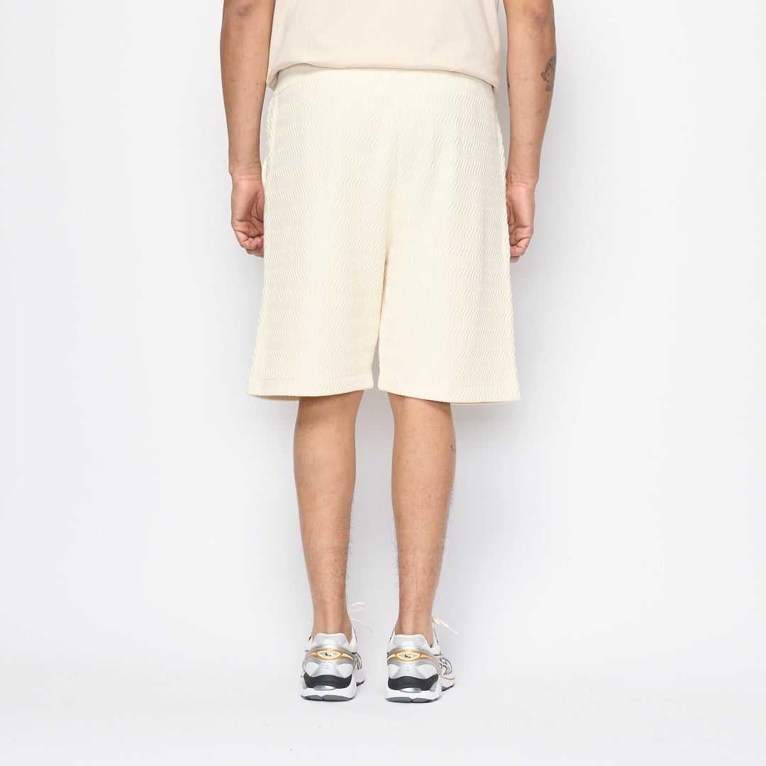 Dime - Wave Cable Knit Shorts (Cream)