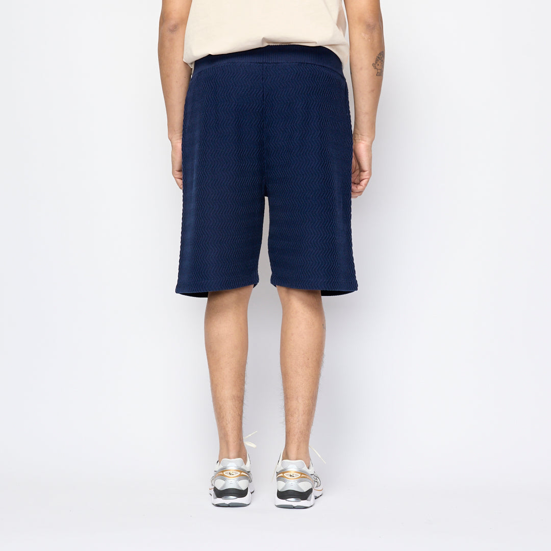 Dime - Wave Cable Knit Shorts (Navy)